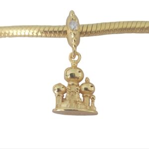 🎆Gold Plated Silver Golden Sultan's Palace Aladdin Dangle Bracelet Charm